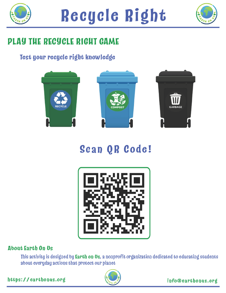 Recycle Right board game layout