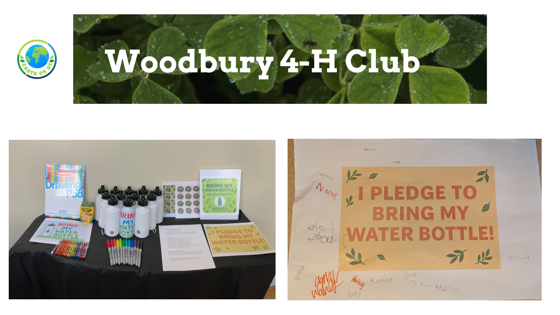 "Bring My Water Bottle" in Woodbury 4-H Club